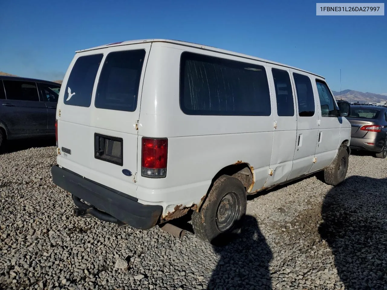 2006 Ford Econoline E350 Super Duty Wagon VIN: 1FBNE31L26DA27997 Lot: 77221994