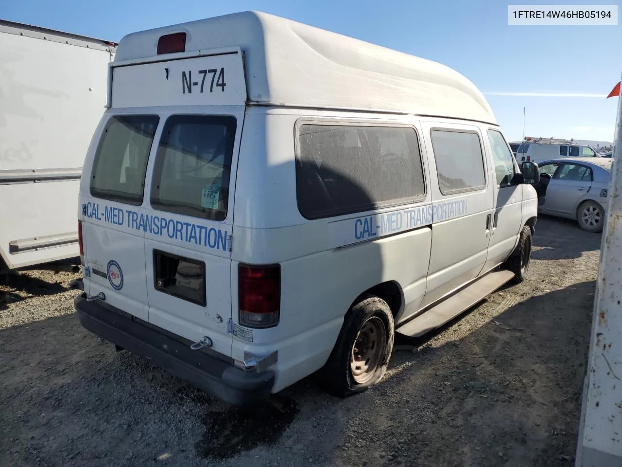 2006 Ford Econoline E150 Van VIN: 1FTRE14W46HB05194 Lot: 77467074