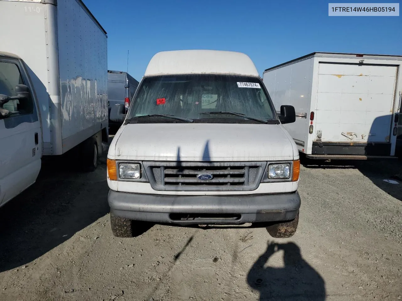 2006 Ford Econoline E150 Van VIN: 1FTRE14W46HB05194 Lot: 77467074