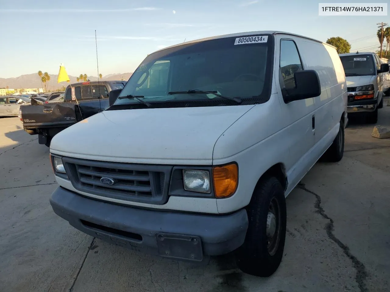 2006 Ford Econoline E150 Van VIN: 1FTRE14W76HA21371 Lot: 80500434