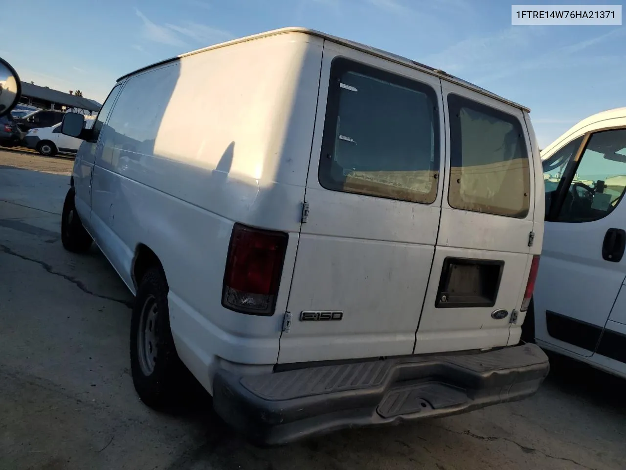 2006 Ford Econoline E150 Van VIN: 1FTRE14W76HA21371 Lot: 80500434