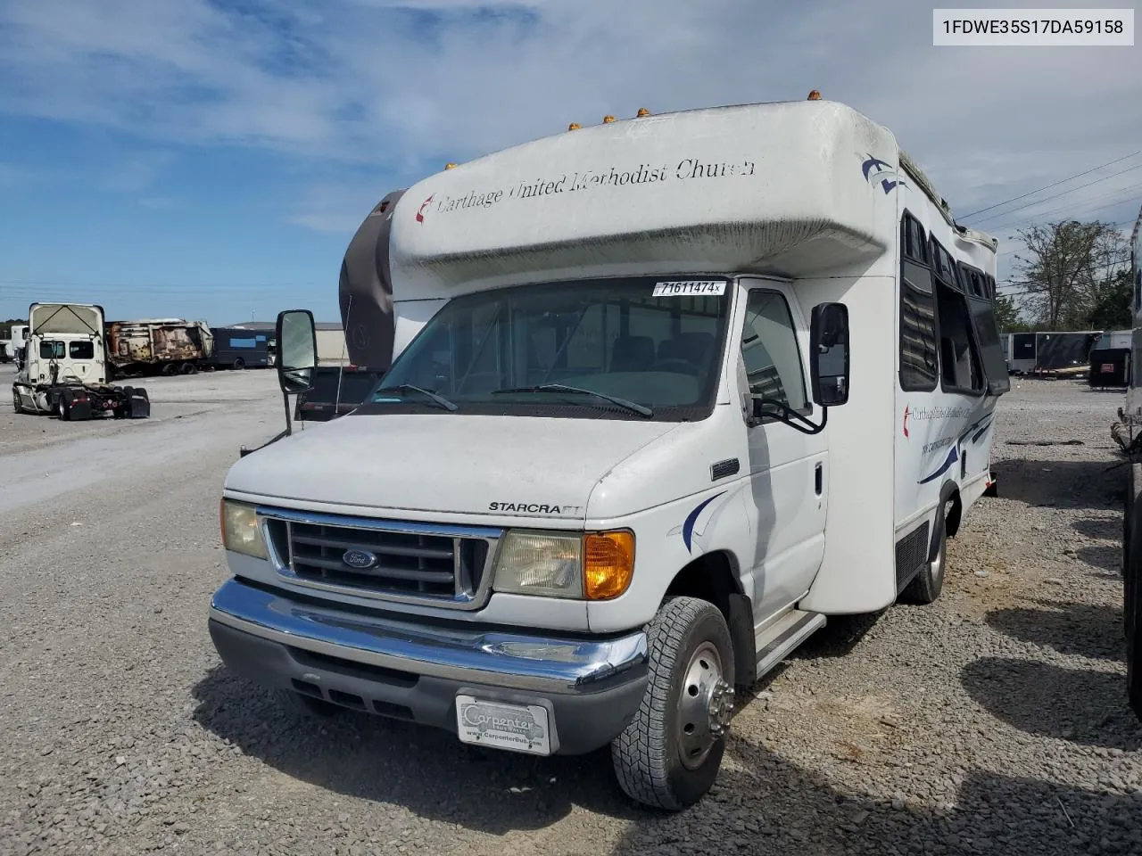 2007 Ford Econoline E350 Super Duty Cutaway Van VIN: 1FDWE35S17DA59158 Lot: 71611474