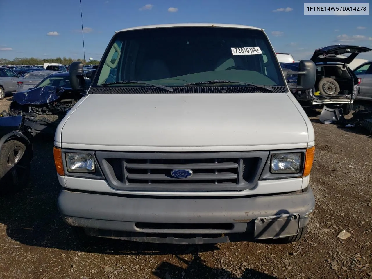 2007 Ford Econoline E150 Van VIN: 1FTNE14W57DA14278 Lot: 72810194