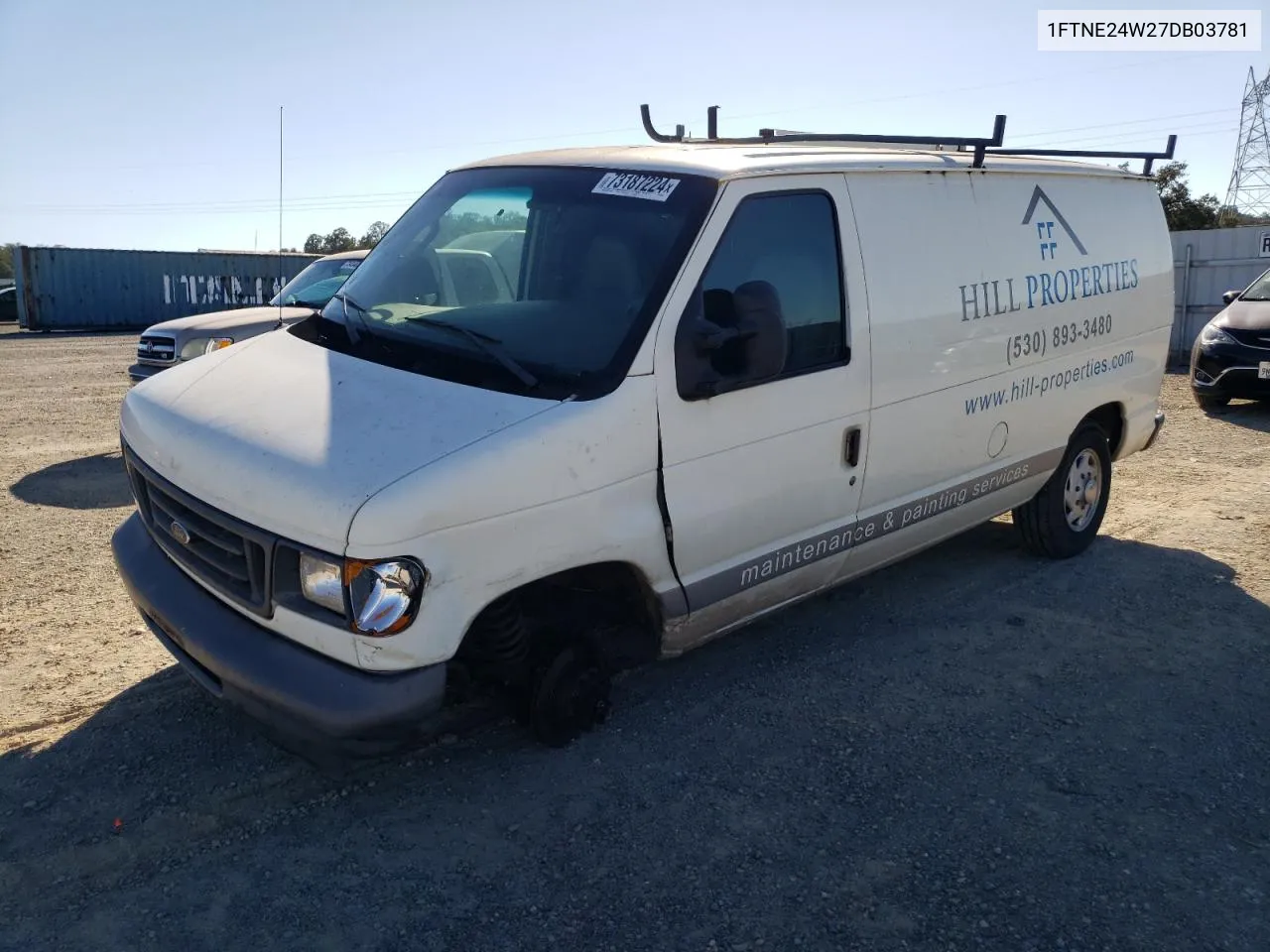 2007 Ford Econoline E250 Van VIN: 1FTNE24W27DB03781 Lot: 73187224