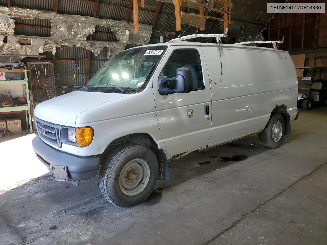 2007 Ford Econoline E250 Van VIN: 1FTNE24L17DB18830 Lot: 75737384