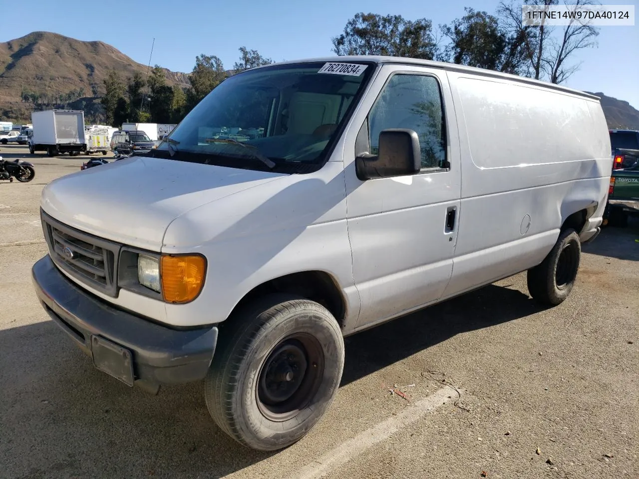 2007 Ford Econoline E150 Van VIN: 1FTNE14W97DA40124 Lot: 76270834