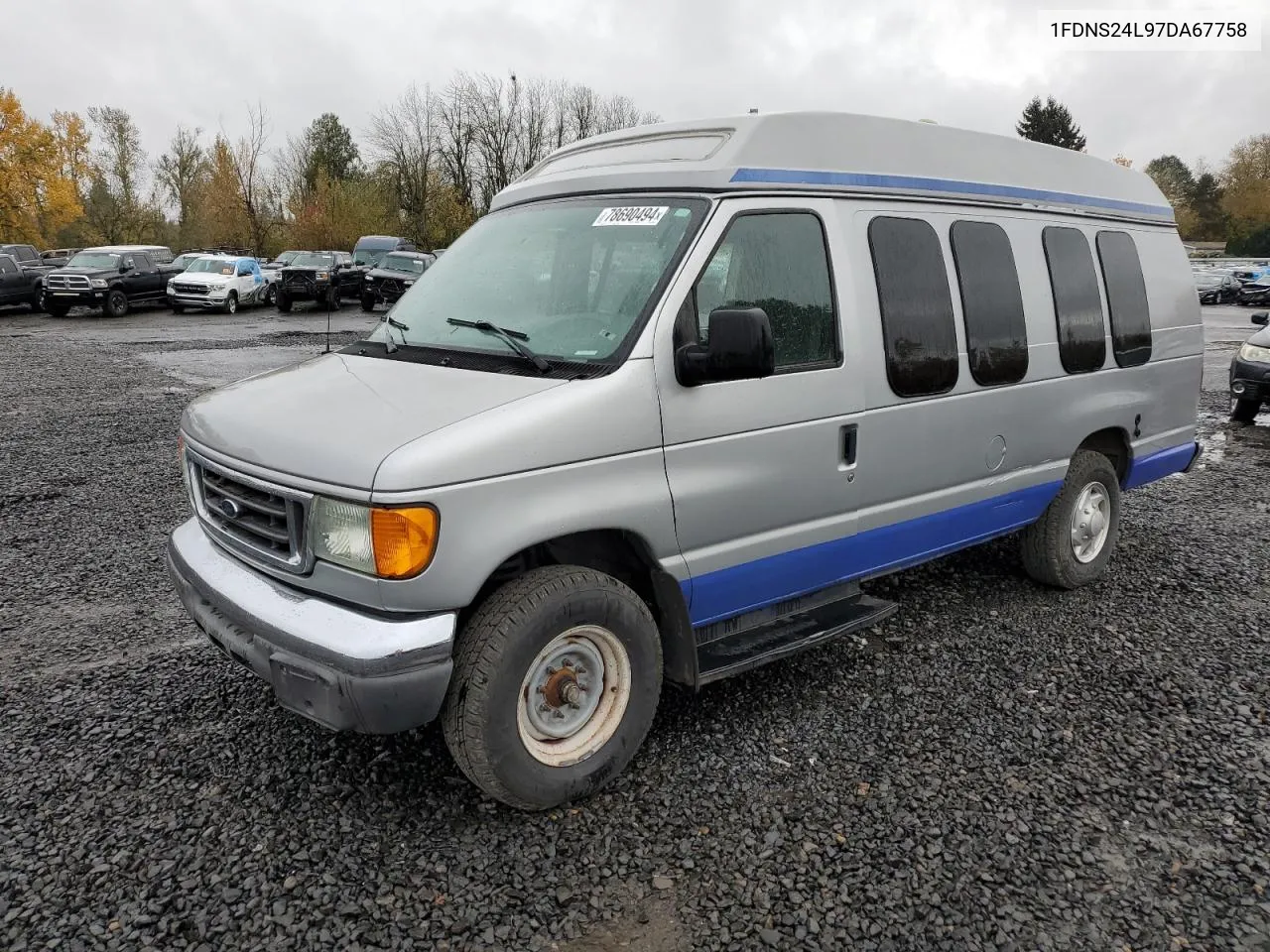 2007 Ford Econoline E250 Van VIN: 1FDNS24L97DA67758 Lot: 78690494