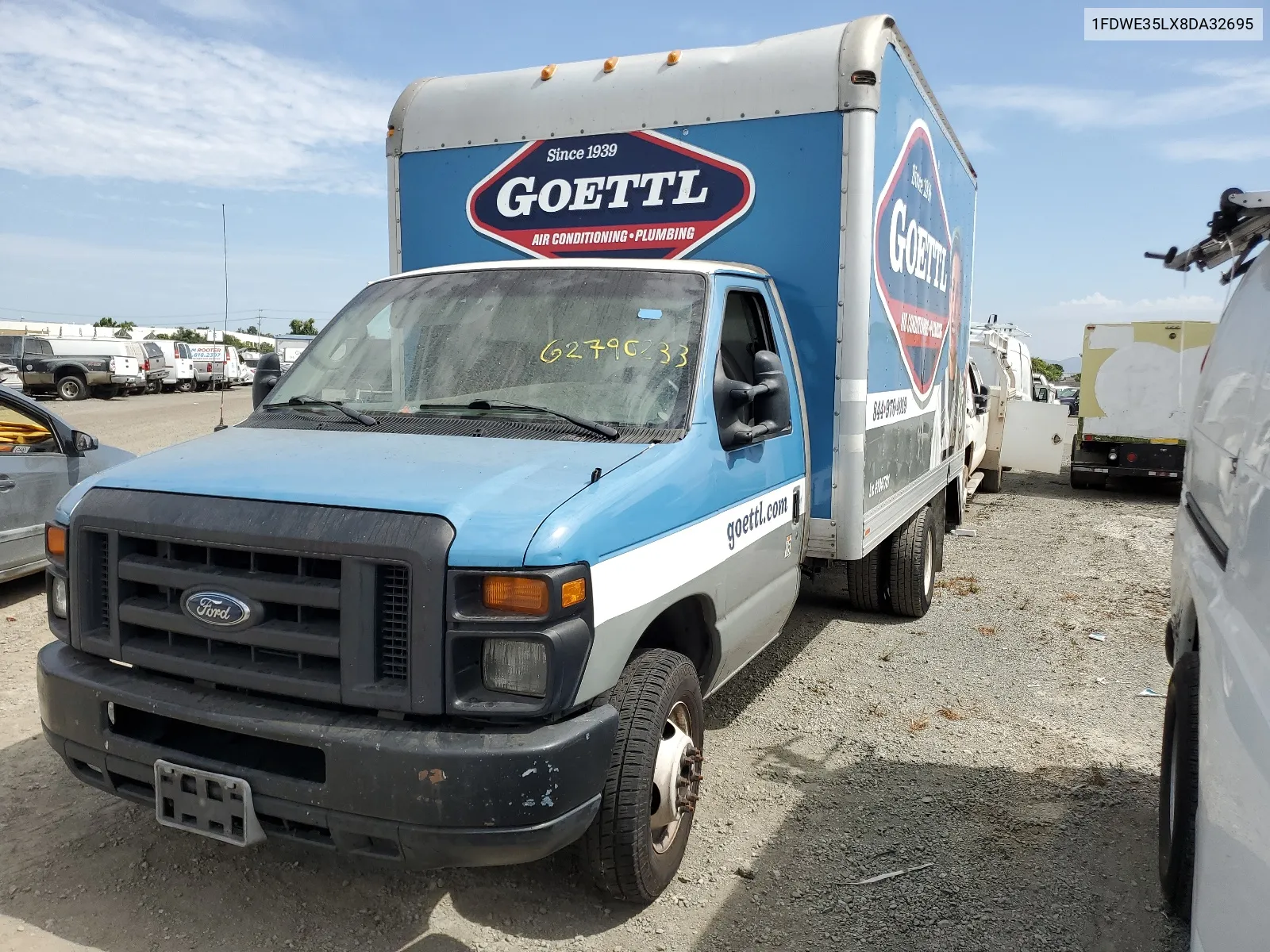 2008 Ford Econoline E350 Super Duty Cutaway Van VIN: 1FDWE35LX8DA32695 Lot: 62790233