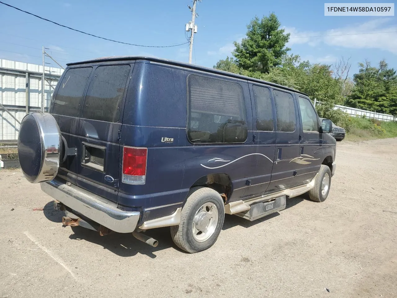 2008 Ford Econoline E150 Van VIN: 1FDNE14W58DA10597 Lot: 68552404