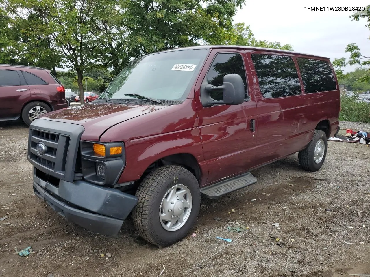 2008 Ford Econoline E150 Wagon VIN: 1FMNE11W28DB28420 Lot: 69724594