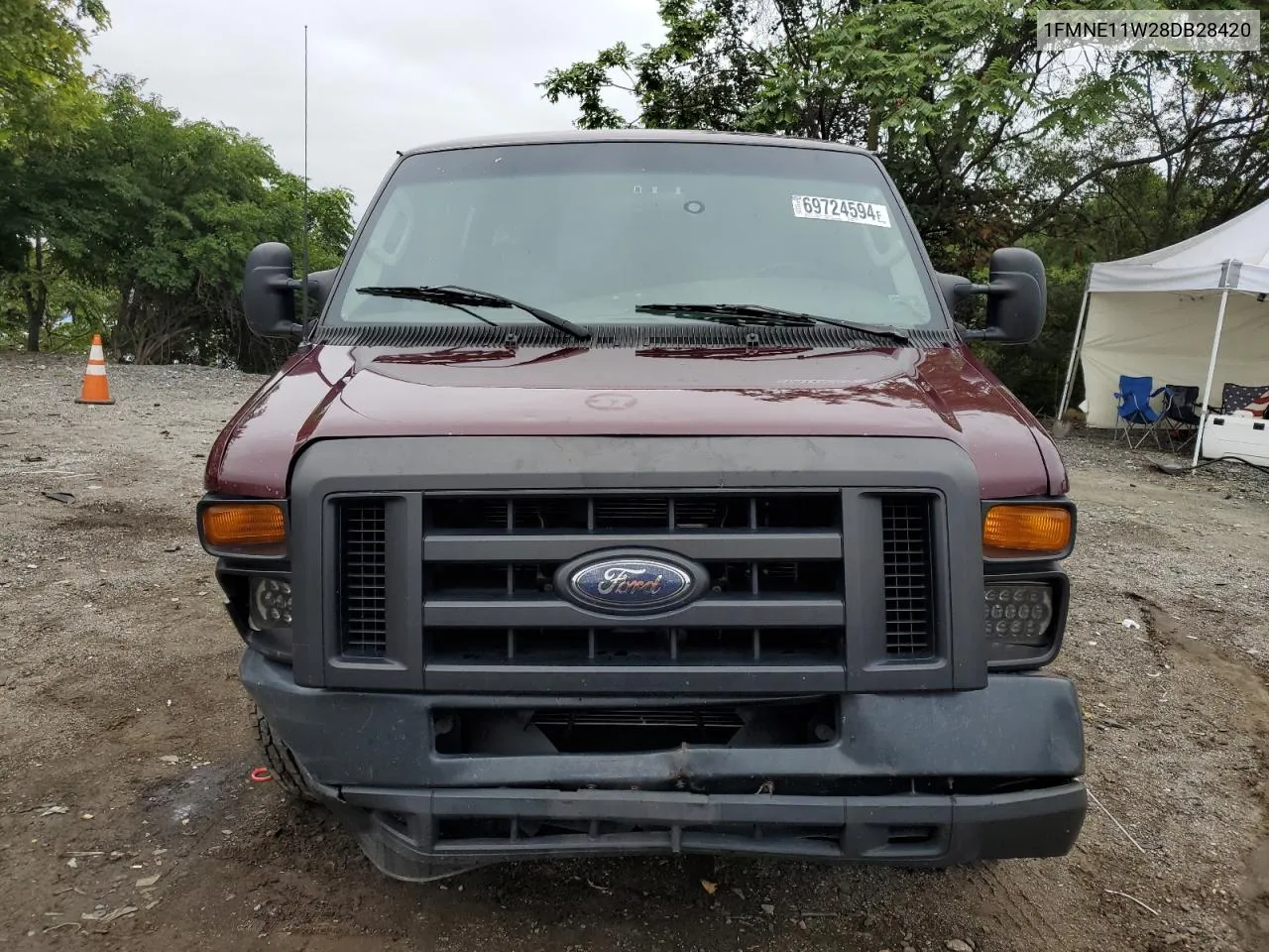 2008 Ford Econoline E150 Wagon VIN: 1FMNE11W28DB28420 Lot: 69724594