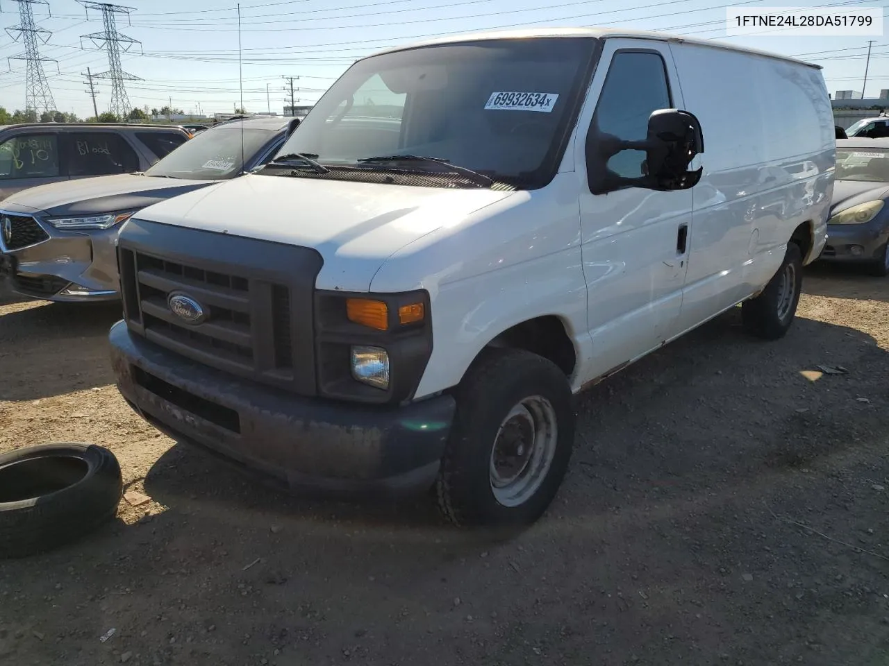 2008 Ford Econoline E250 Van VIN: 1FTNE24L28DA51799 Lot: 69932634