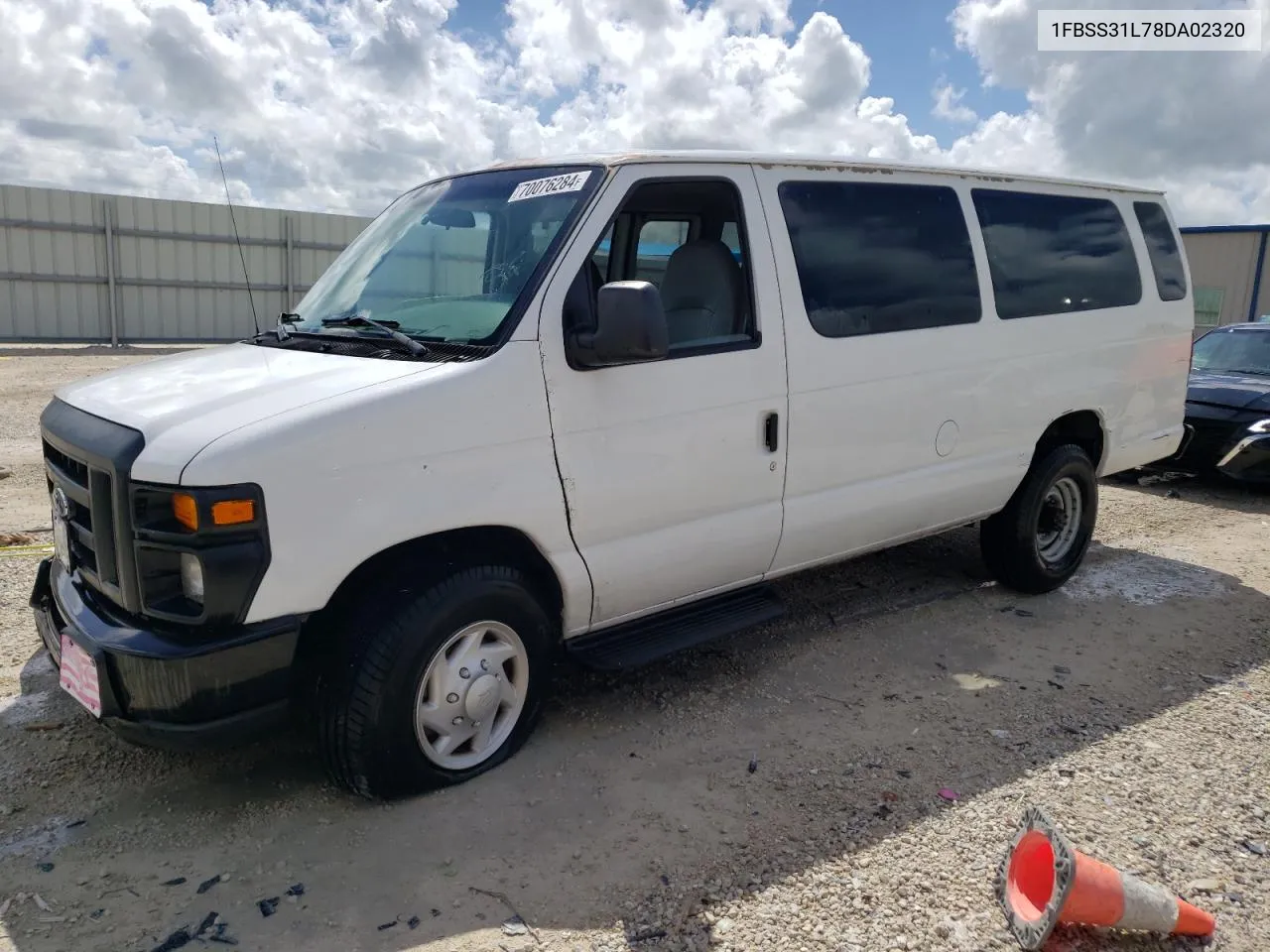 2008 Ford Econoline E350 Super Duty Wagon VIN: 1FBSS31L78DA02320 Lot: 70076284