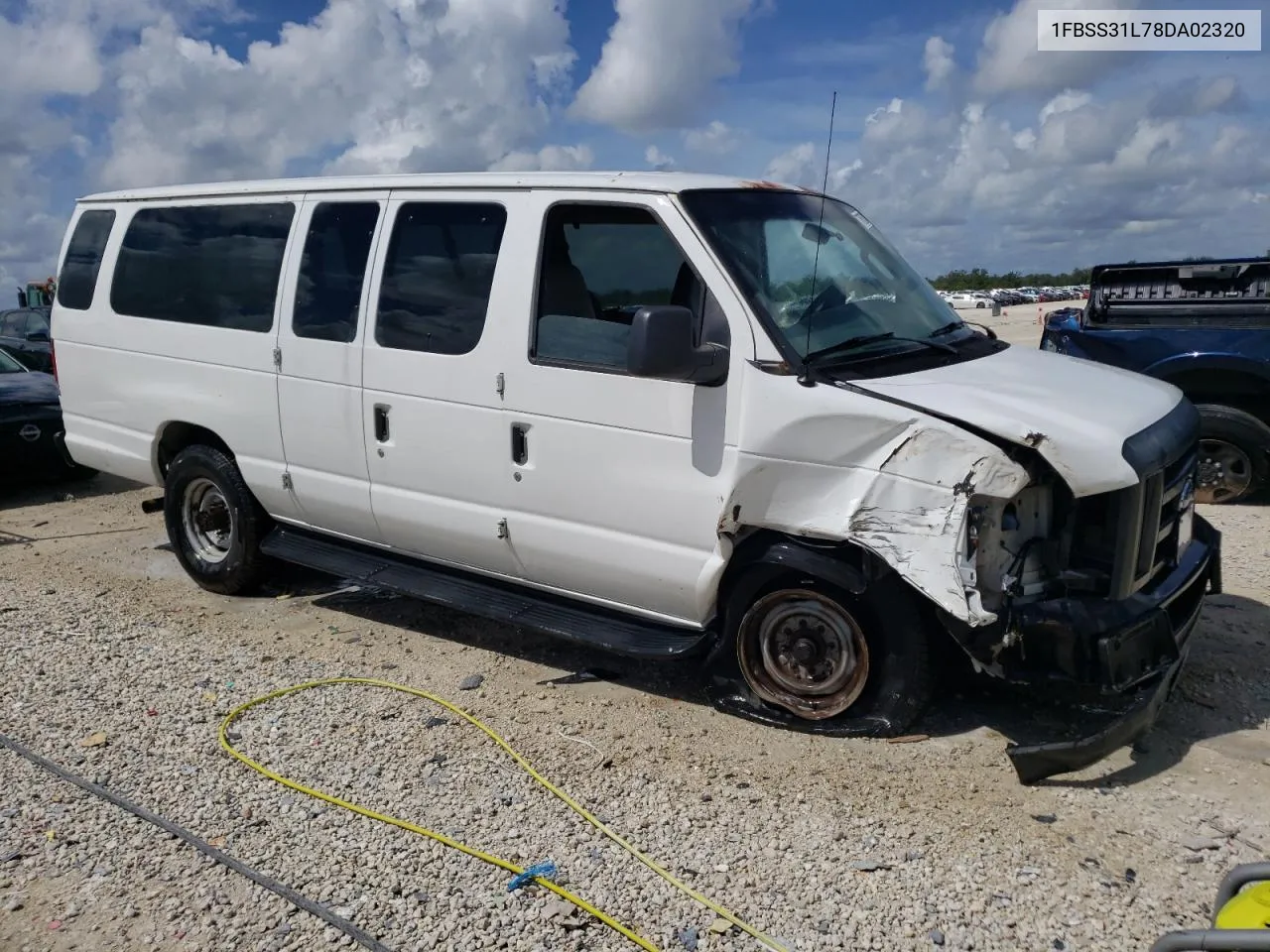 2008 Ford Econoline E350 Super Duty Wagon VIN: 1FBSS31L78DA02320 Lot: 70076284