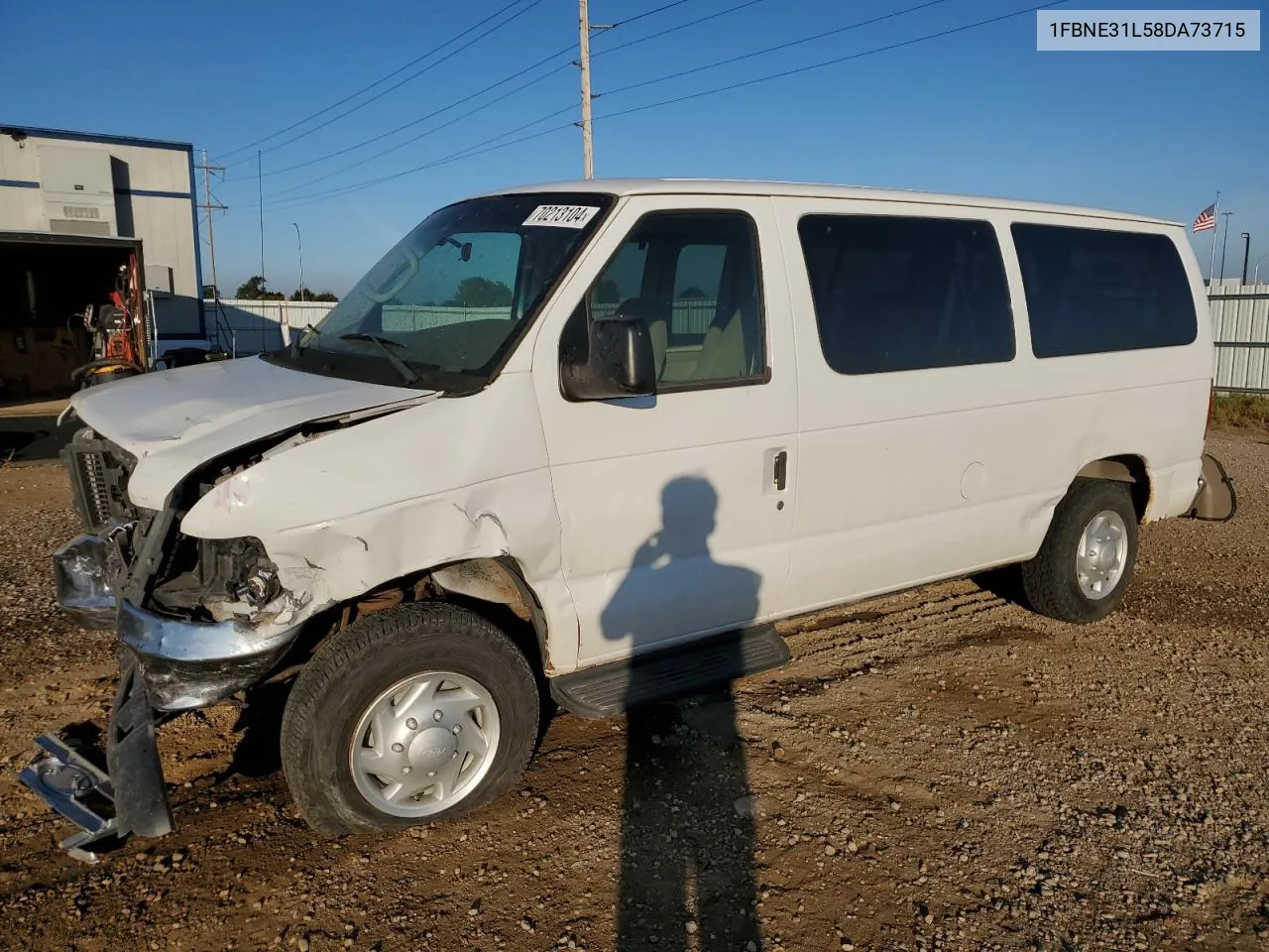 2008 Ford Econoline E350 Super Duty Wagon VIN: 1FBNE31L58DA73715 Lot: 70213104