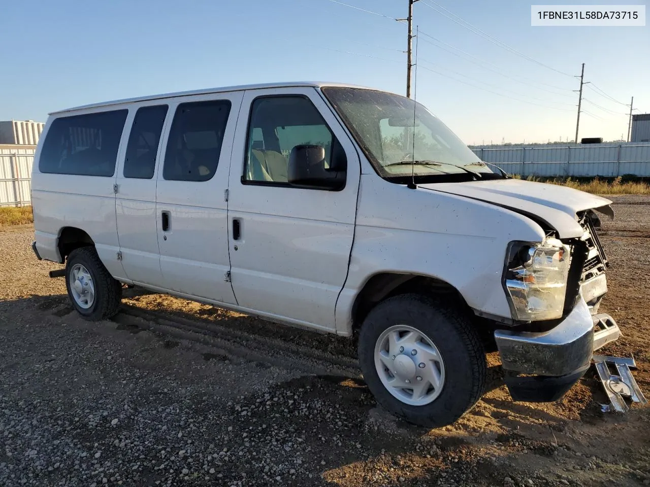 2008 Ford Econoline E350 Super Duty Wagon VIN: 1FBNE31L58DA73715 Lot: 70213104