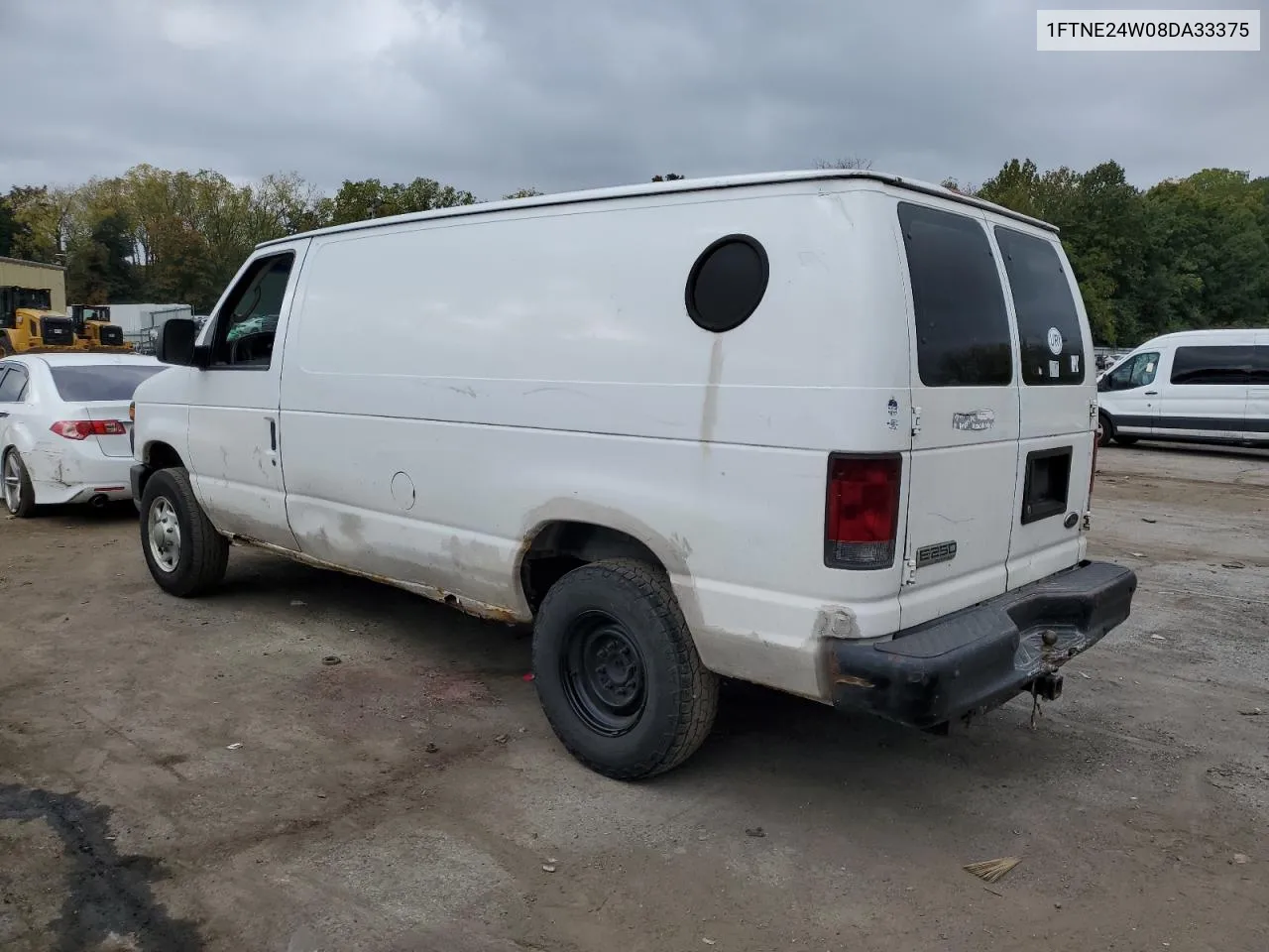 2008 Ford Econoline E250 Van VIN: 1FTNE24W08DA33375 Lot: 73258144