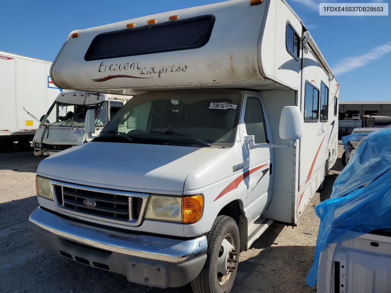 2008 Ford Econoline E450 Super Duty Cutaway Van VIN: 1FDXE45S37DB28653 Lot: 73610124