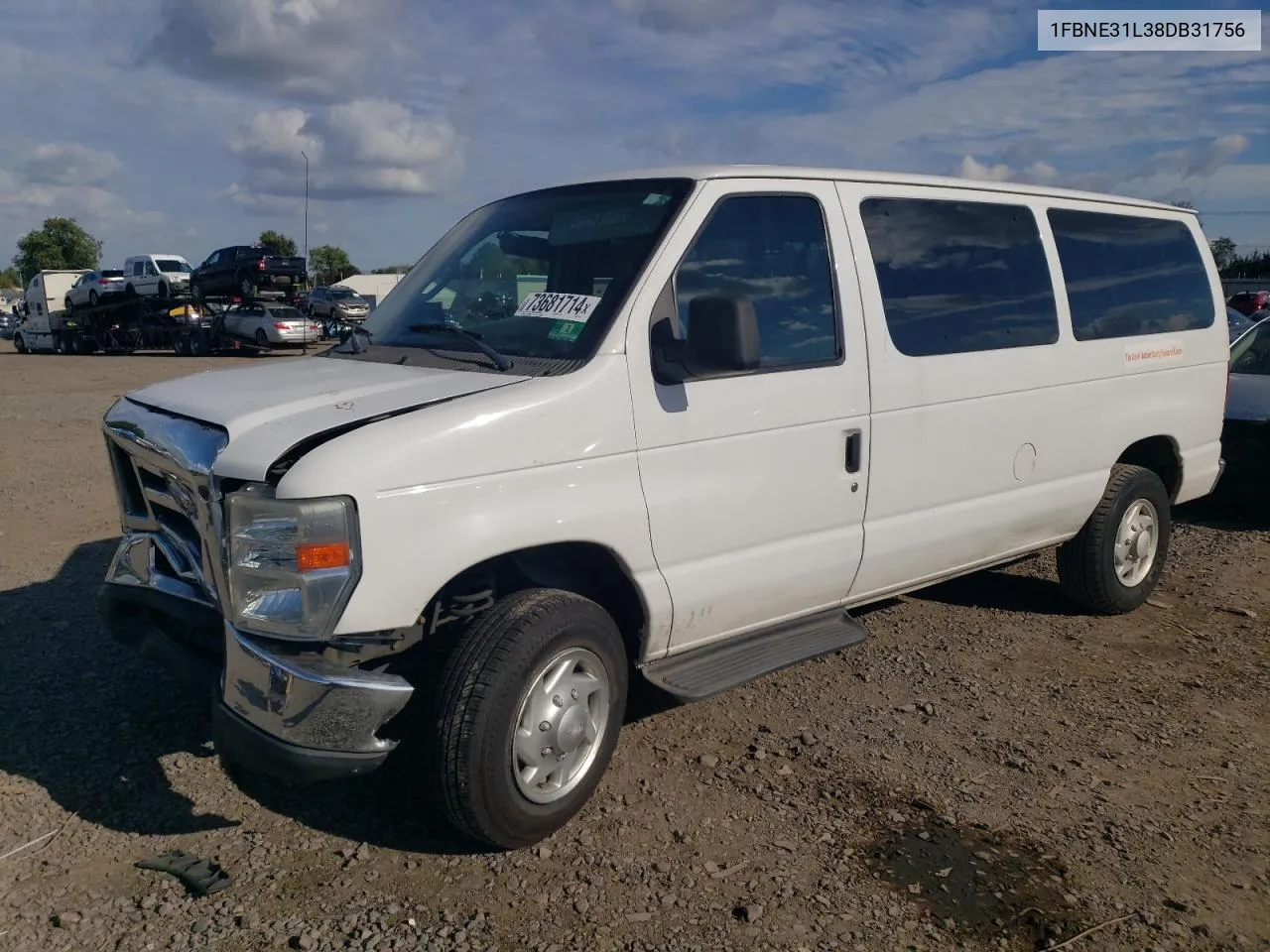 2008 Ford Econoline E350 Super Duty Wagon VIN: 1FBNE31L38DB31756 Lot: 73681714