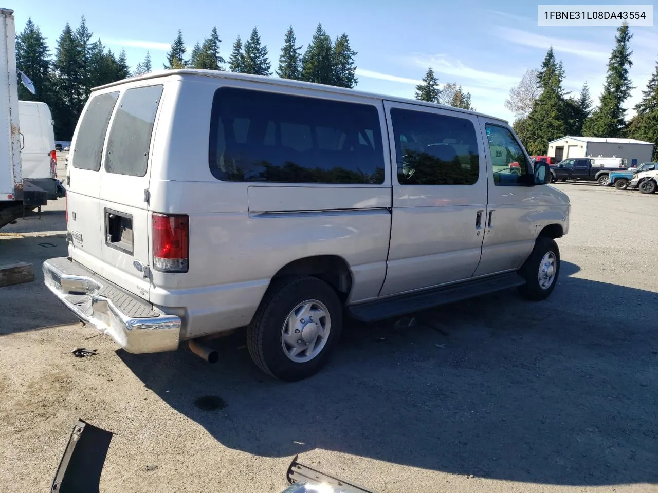 2008 Ford Econoline E350 Super Duty Wagon VIN: 1FBNE31L08DA43554 Lot: 73714354