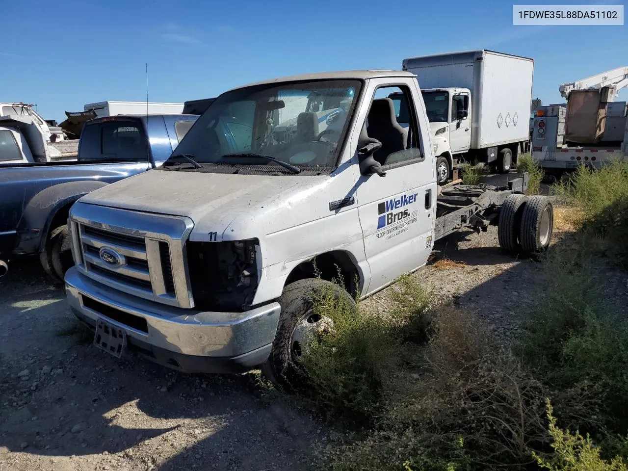 2008 Ford Econoline E350 Super Duty Cutaway Van VIN: 1FDWE35L88DA51102 Lot: 74015134