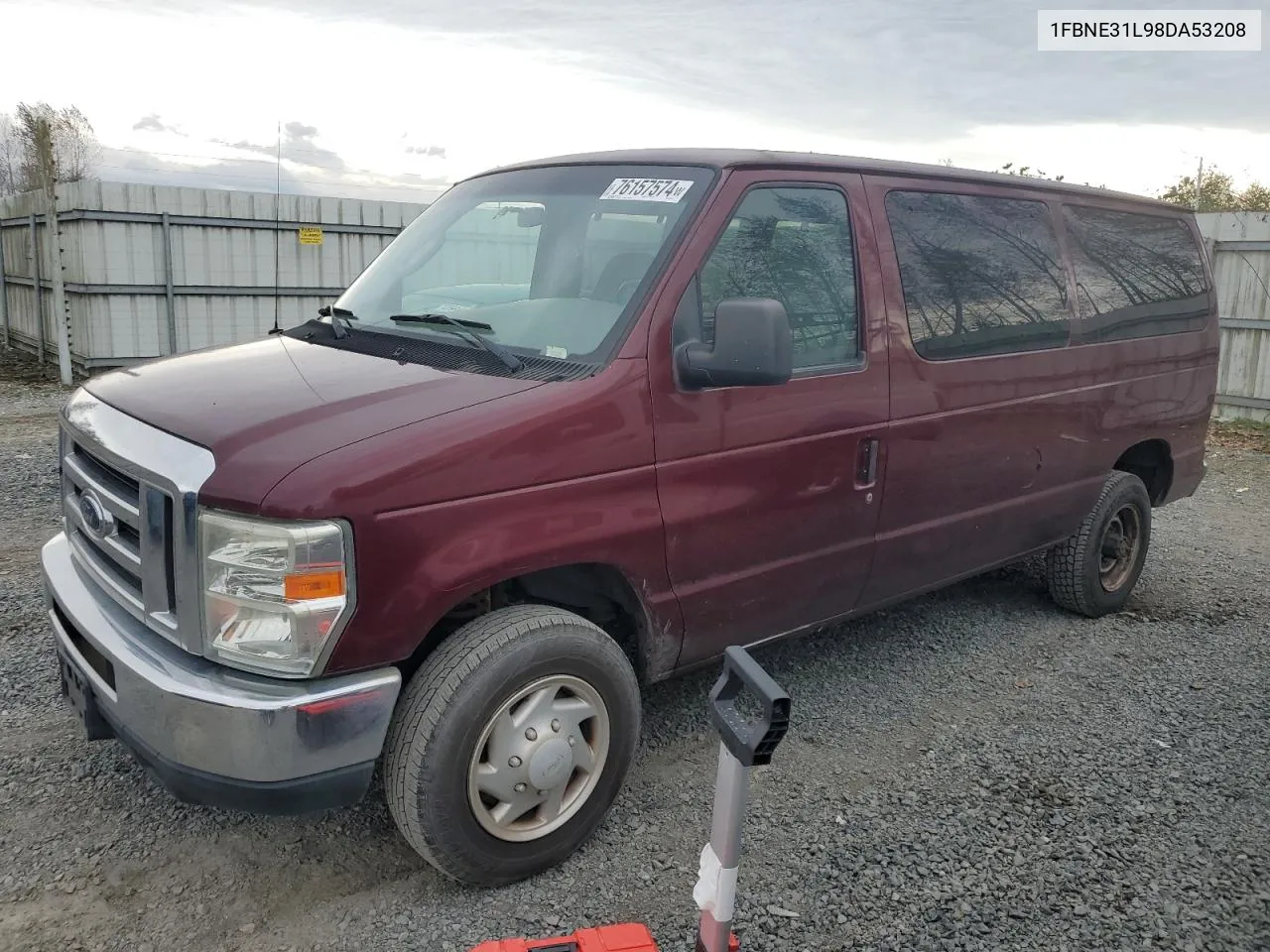 2008 Ford Econoline E350 Super Duty Wagon VIN: 1FBNE31L98DA53208 Lot: 76157574