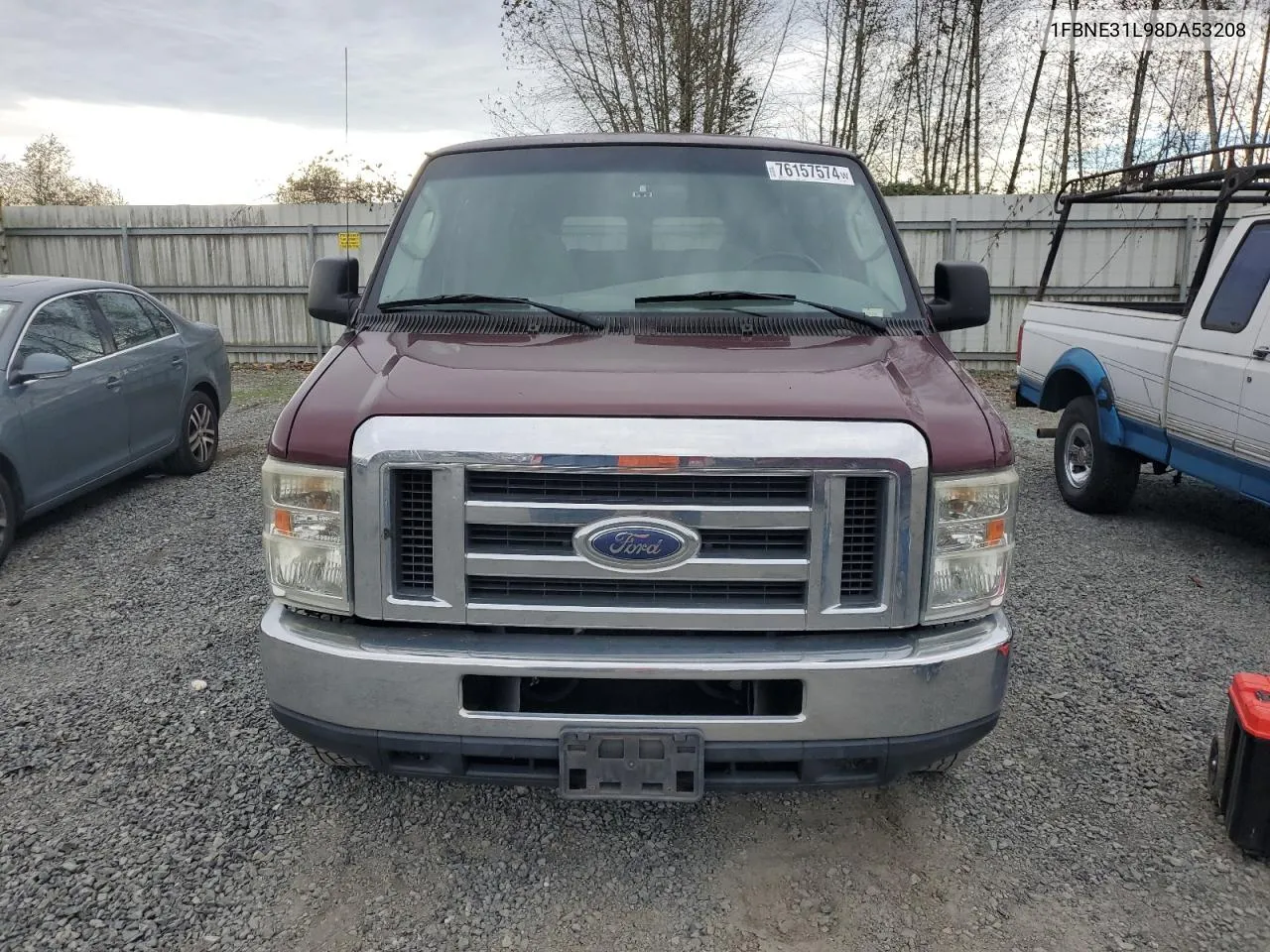 2008 Ford Econoline E350 Super Duty Wagon VIN: 1FBNE31L98DA53208 Lot: 76157574