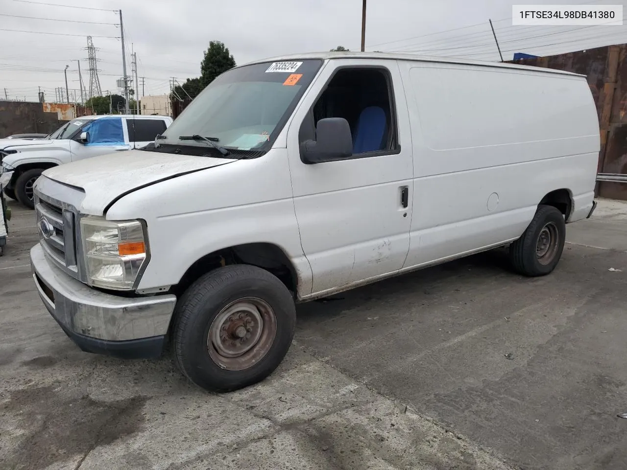 2008 Ford Econoline E350 Super Duty Van VIN: 1FTSE34L98DB41380 Lot: 76335224