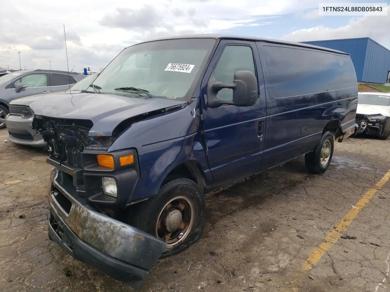 2008 Ford Econoline E250 Van VIN: 1FTNS24L88DB05843 Lot: 76675924