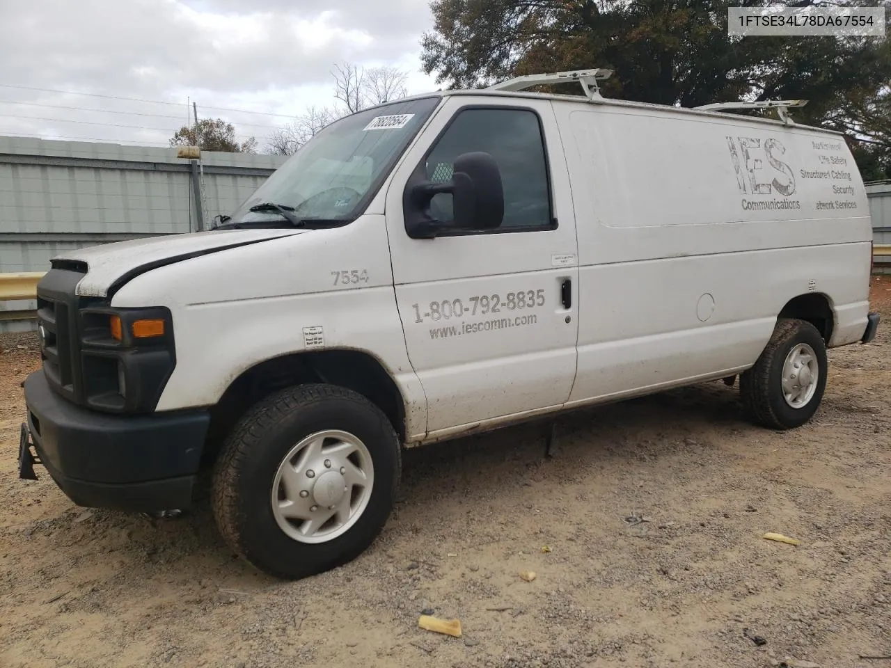 2008 Ford Econoline E350 Super Duty Van VIN: 1FTSE34L78DA67554 Lot: 78820564