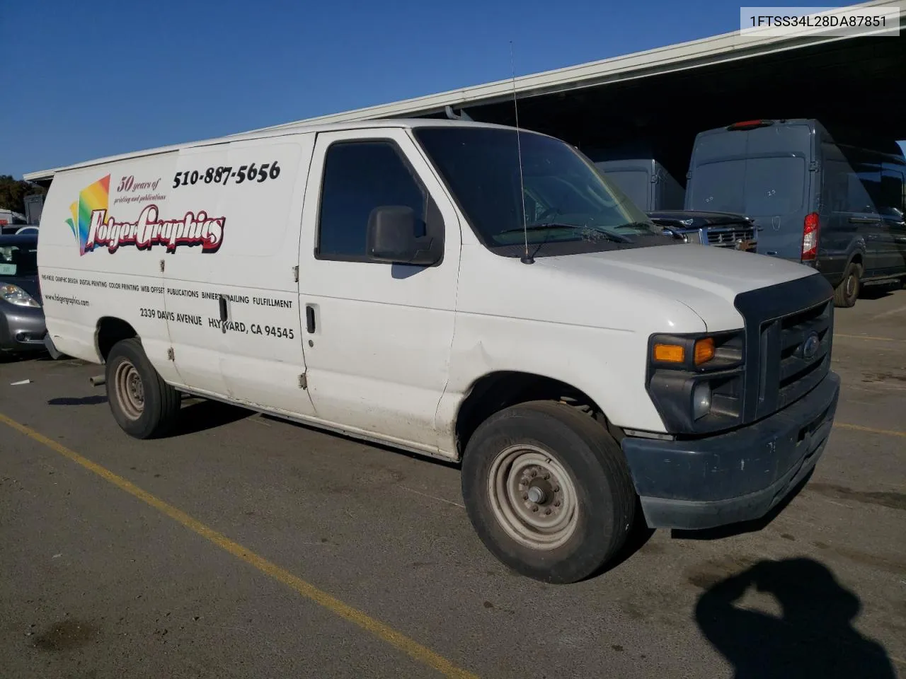 2008 Ford Econoline E350 Super Duty Van VIN: 1FTSS34L28DA87851 Lot: 79684254