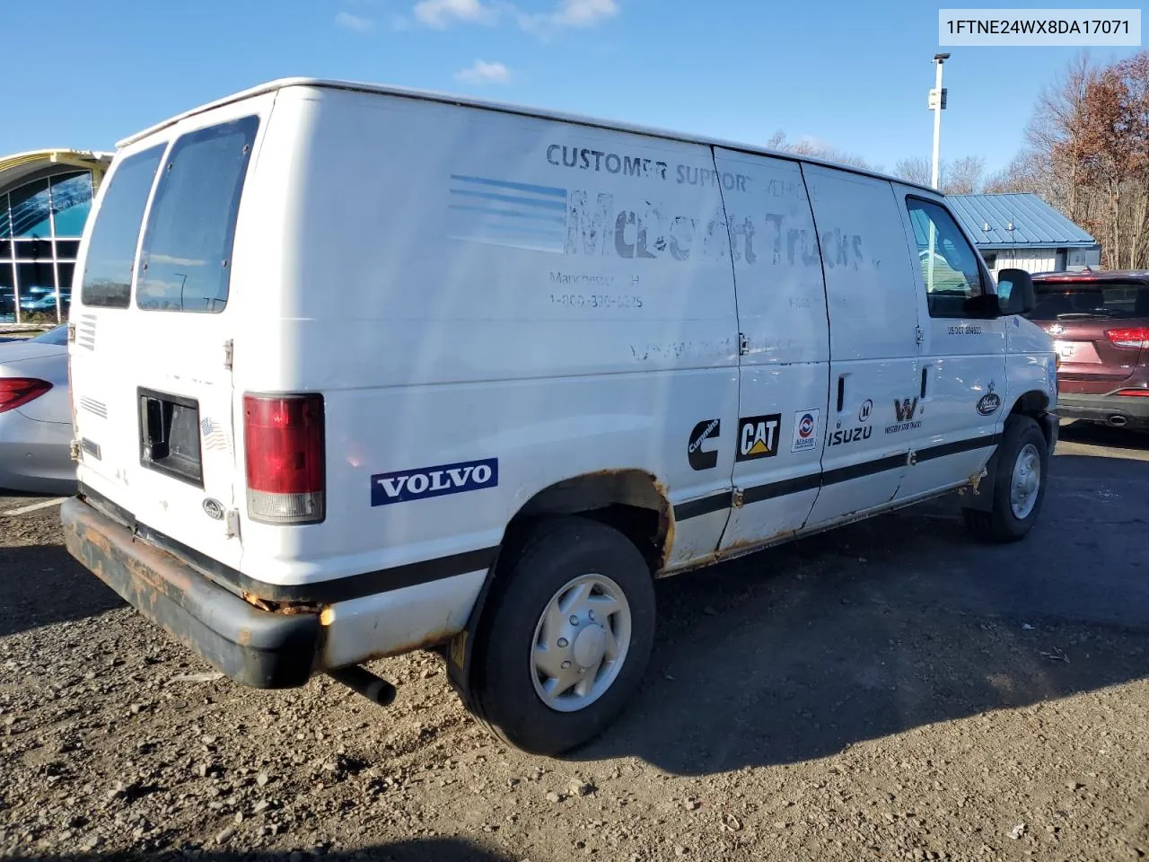 2008 Ford Econoline E250 Van VIN: 1FTNE24WX8DA17071 Lot: 80222414