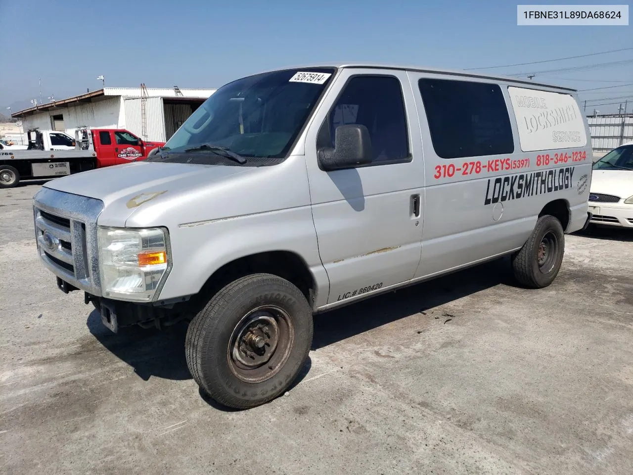 2009 Ford Econoline E350 Super Duty Wagon VIN: 1FBNE31L89DA68624 Lot: 52675914