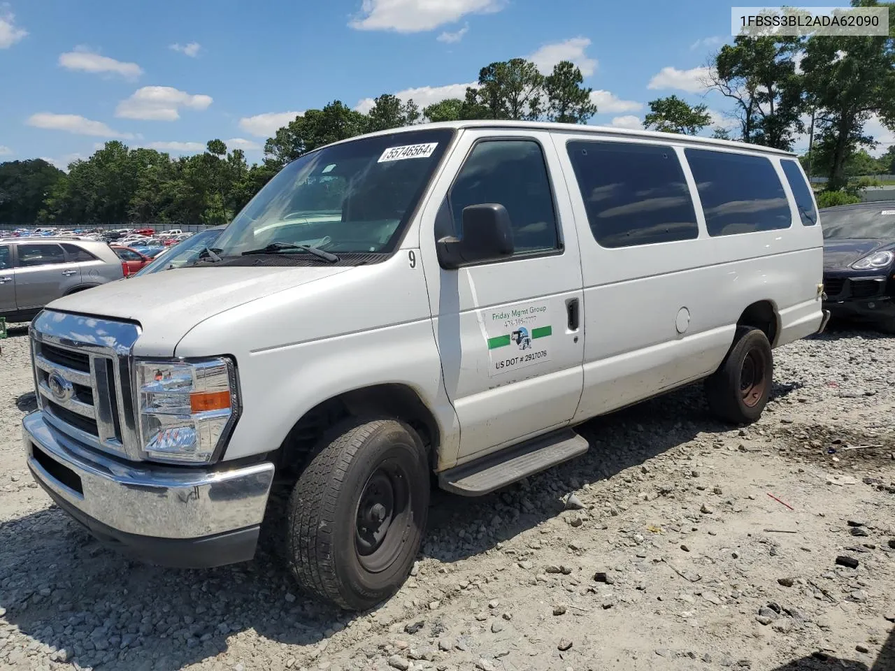 2010 Ford Econoline E350 Super Duty Wagon VIN: 1FBSS3BL2ADA62090 Lot: 55746564