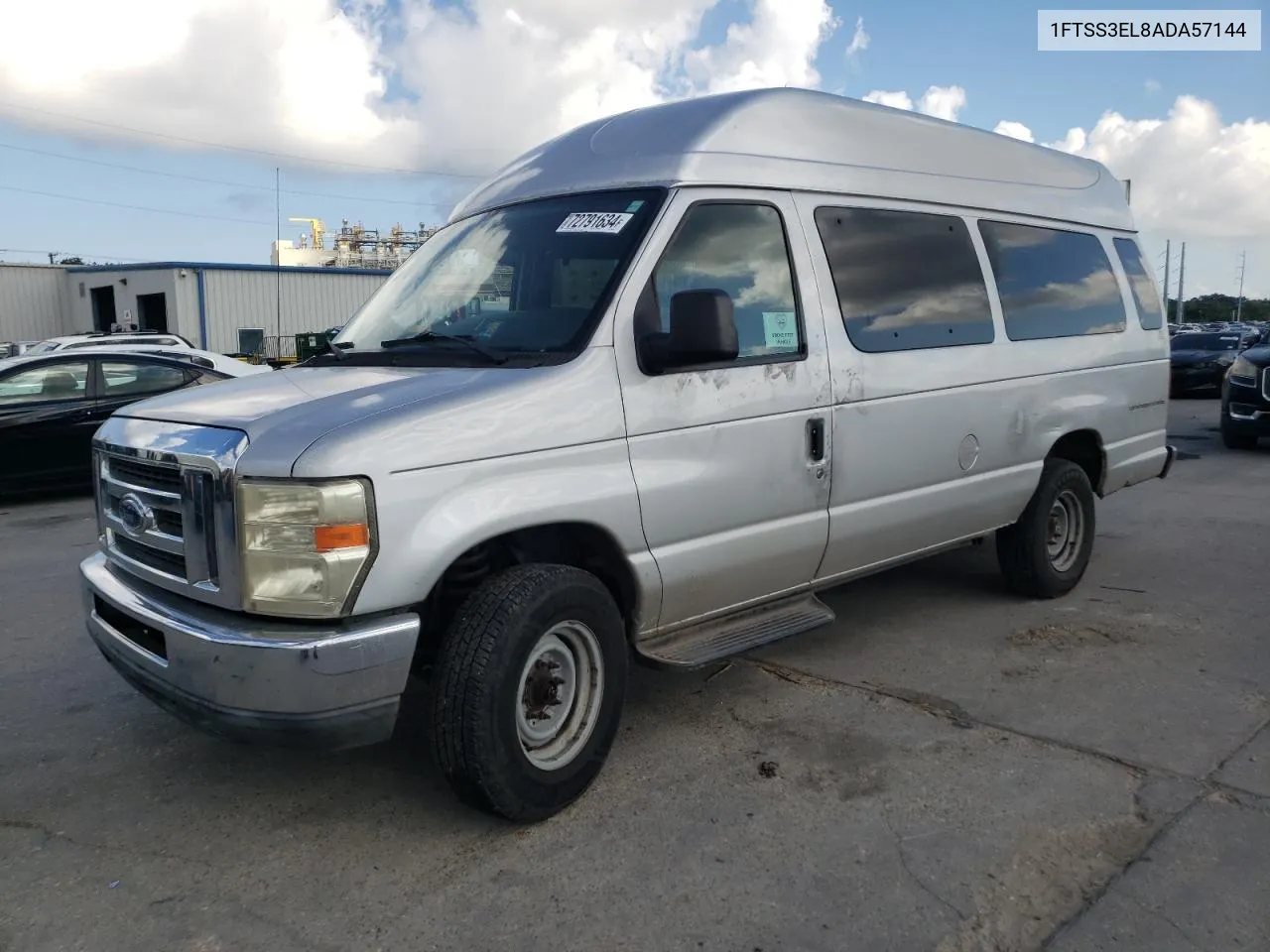 2010 Ford Econoline E350 Super Duty Van VIN: 1FTSS3EL8ADA57144 Lot: 72791634