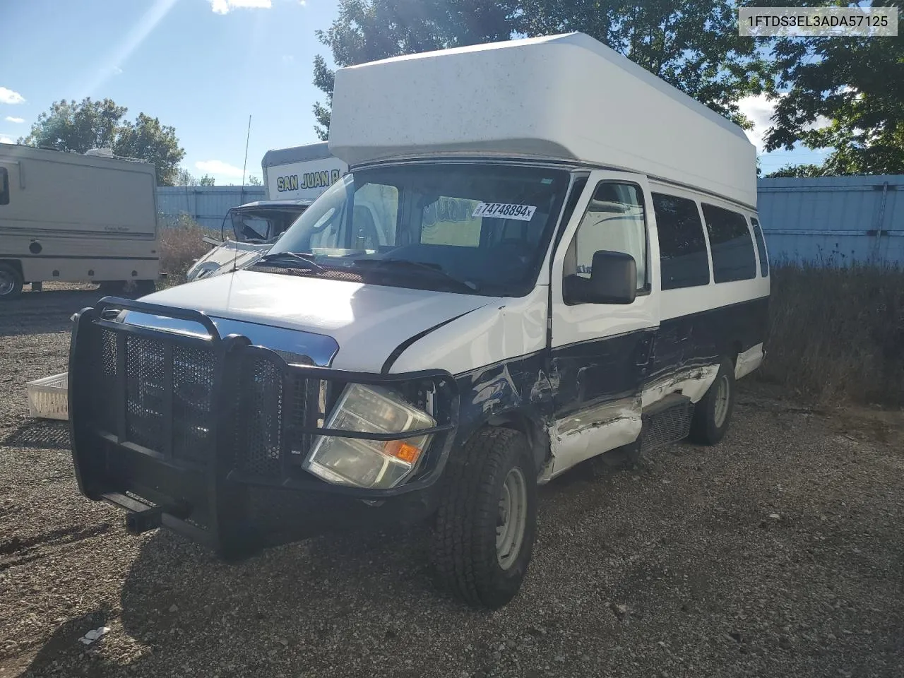 2010 Ford Econoline E350 Super Duty Van VIN: 1FTDS3EL3ADA57125 Lot: 74748894