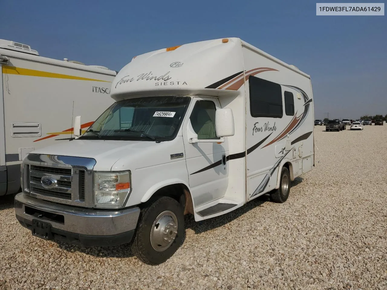 2010 Ford Econoline E350 Super Duty Cutaway Van VIN: 1FDWE3FL7ADA61429 Lot: 74829904