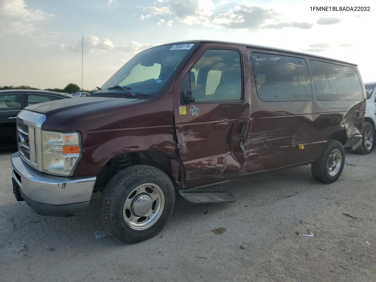 2010 Ford Econoline E150 Wagon VIN: 1FMNE1BL8ADA22032 Lot: 75355174