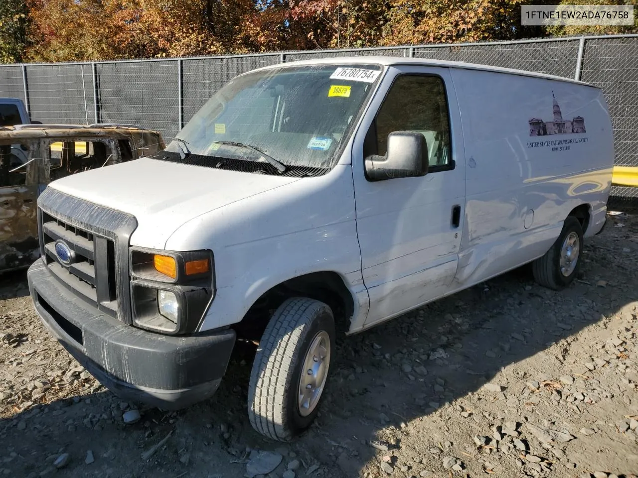 2010 Ford Econoline E150 Van VIN: 1FTNE1EW2ADA76758 Lot: 76780754