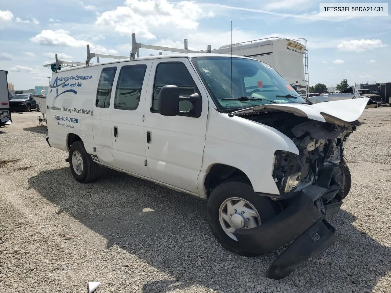 2011 Ford Econoline E350 Super Duty Van VIN: 1FTSS3EL5BDA21431 Lot: 58396004