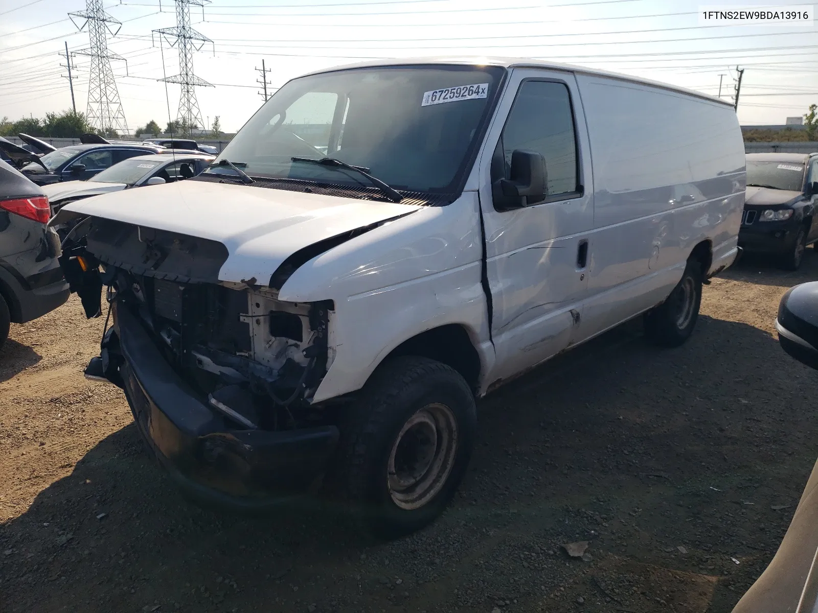 2011 Ford Econoline E250 Van VIN: 1FTNS2EW9BDA13916 Lot: 67259264