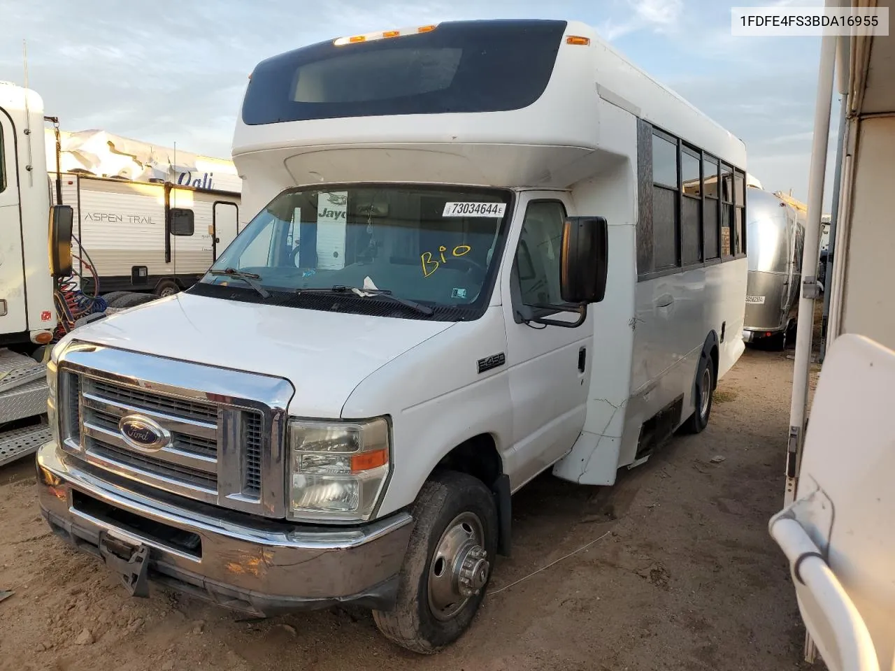 2011 Ford Econoline E450 Super Duty Cutaway Van VIN: 1FDFE4FS3BDA16955 Lot: 73034644