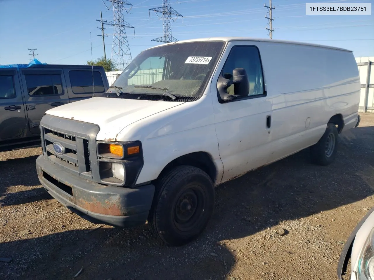 2011 Ford Econoline E350 Super Duty Van VIN: 1FTSS3EL7BDB23751 Lot: 73759714