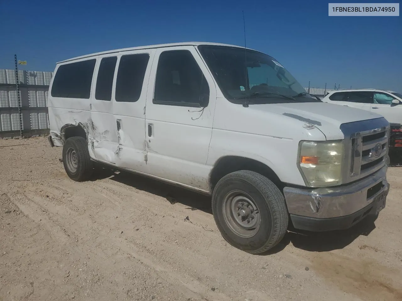 2011 Ford Econoline E350 Super Duty Wagon VIN: 1FBNE3BL1BDA74950 Lot: 74628474