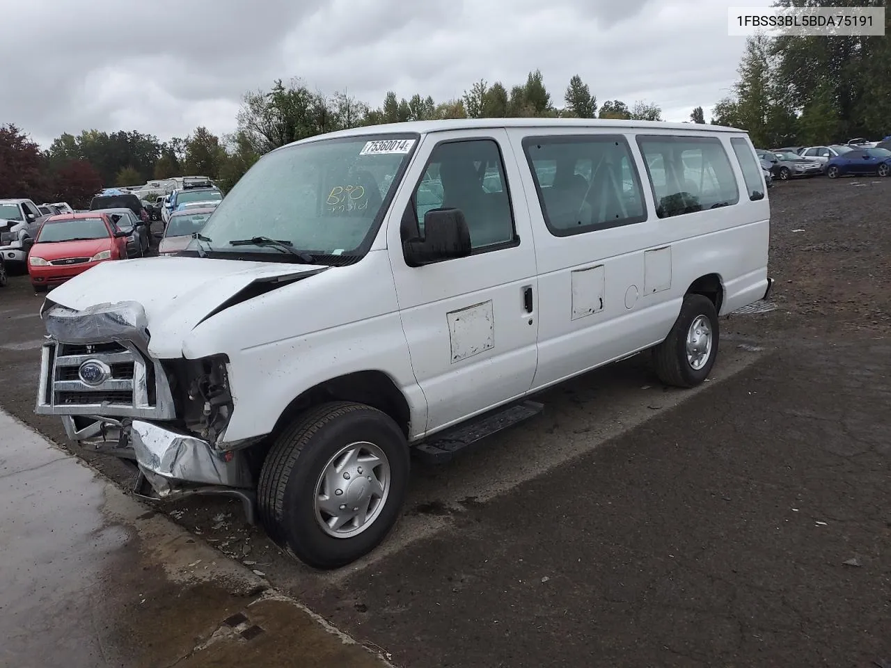 2011 Ford Econoline E350 Super Duty Wagon VIN: 1FBSS3BL5BDA75191 Lot: 75360014