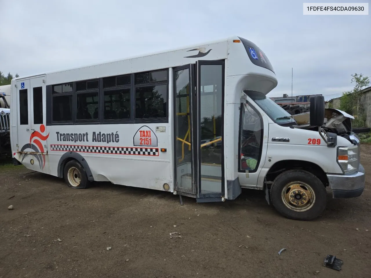 2012 Ford Econoline E450 Super Duty Cutaway Van VIN: 1FDFE4FS4CDA09630 Lot: 62187534