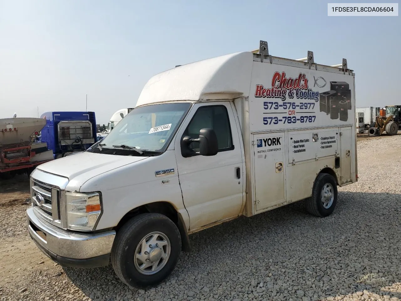 2012 Ford Econoline E350 Super Duty Cutaway Van VIN: 1FDSE3FL8CDA06604 Lot: 70871344