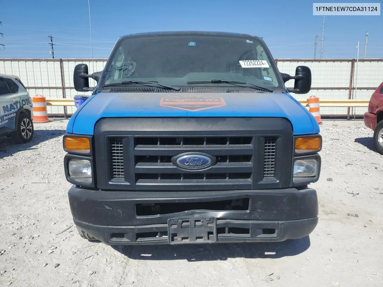 2012 Ford Econoline E150 Van VIN: 1FTNE1EW7CDA31124 Lot: 72262224