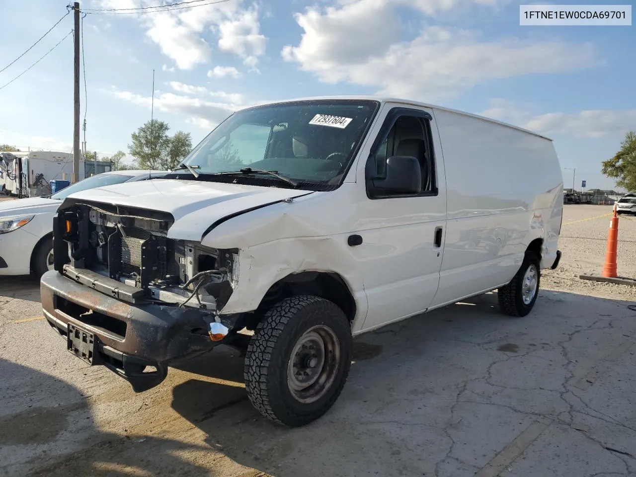 2012 Ford Econoline E150 Van VIN: 1FTNE1EW0CDA69701 Lot: 72937604