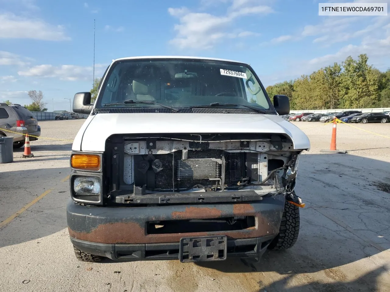 2012 Ford Econoline E150 Van VIN: 1FTNE1EW0CDA69701 Lot: 72937604